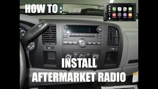 0713 CHEVY GMC AFTERMARKET RADIO INSTALL [upl. by Assirroc342]