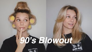 THE PERFECT 90’S INSPIRED BLOWOUT AT HOME [upl. by Pen]