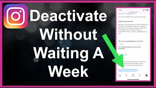 How To Deactivate Instagram Without Waiting A Week [upl. by Narba942]