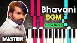 Bhavani BGM Piano Notes  Master  Bhavani BGM Cover  Vijay Sethupathi  Blacktunes Piano 2K21 [upl. by Akcirret253]