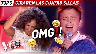 GIRARON TODAS las SILLAS con sus IMPRESIONANTES voces en La Voz Kids [upl. by Layne165]