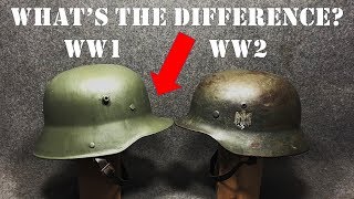 What is the Difference Between WW1 and WW2 German Army Helmets [upl. by Immij712]