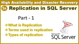 Replication in SQL server  Part 1  Terms used in Replication  Types of Replication  Ms SQL [upl. by Lillian]