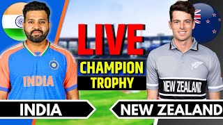 India vs New Zealand Match 12  Live Cricket Match Today  IND vs NZ  Champions Trophy Last 40 Ov [upl. by Ecissej]