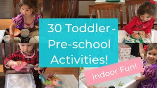 30 ToddlerPreschool Activities How to Keep 14 Year Olds Entertained At Home [upl. by Airtemed]