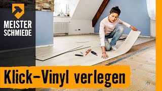 KlickVinyl verlegen  HORNBACH Meisterschmiede [upl. by Ordnasil573]