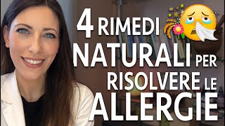 4 rimedi naturali per risolvere le allergie 🤧🤧🤧 [upl. by Lirbaj]