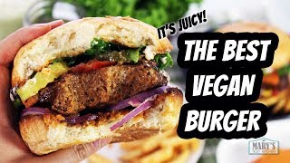 THE BEST VEGAN BURGER  Recipe by Marys Test Kitchen [upl. by Hynes]