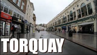 Torquay  Devon  Town Centre amp Harbour  4K Virtual Walk  November 2020 [upl. by Notxarb]