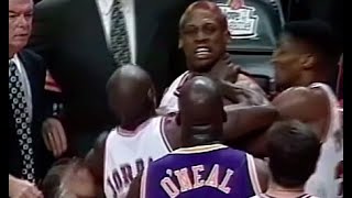 Shaquille ONeal vs Dennis Rodman Heated Moments Comp [upl. by Dulciana]