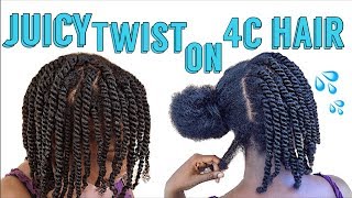 EASIEST MiniTwist On 4c Natural Hair Low Maintenance Protective Style [upl. by Vtehsta]