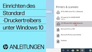 Einrichten des StandardDruckertreibers unter Windows 10 [upl. by Alden]