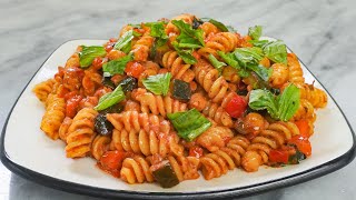 Veggie Packed Pasta with Chickpeas Plantbased amp Vegan  Wholesome Vegetable Pasta Recipe [upl. by Anjali444]