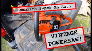 VINTAGE POWER SAW Homelite Super XL Automatic [upl. by Tarfe866]