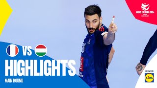 Game over 🤕  France vs Hungary  Highlights  Mens EHF EURO 2024 [upl. by Aisatna971]