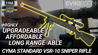 Highly Upgradeable Affordable amp Long Rangeable  CYMA VSR10 Airsoft Sniper Rifle Review [upl. by Avin]