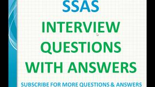 SSAS Interview Questions with Answers [upl. by Jonah]