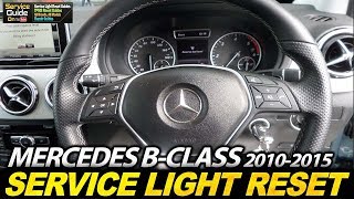 Mercedes B Class 20102015 Service Light Reset [upl. by Atsylak443]