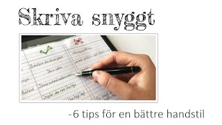 🖋 Skriva snyggt  6 tips för en bättre handstil [upl. by Pegma]