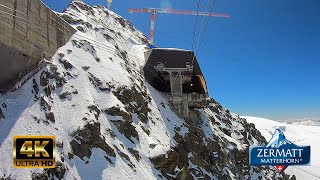 Little Matterhorn  Klein Matterhorn Amazing views amp cablecar ride Matterhorn Glacier 4k [upl. by Delgado319]