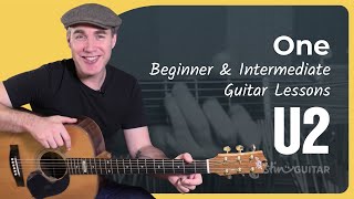 Easy Lesson How to play One by U2 on guitar [upl. by Ahsienor654]