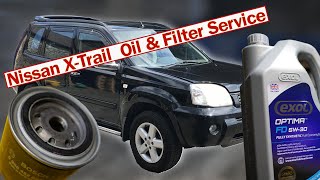 Nissan X Trail 22 DCi T30 Oil and Filter service  change 🚗 on the YD22DDTi Diesel engine 🚗 [upl. by Hyacinthie120]