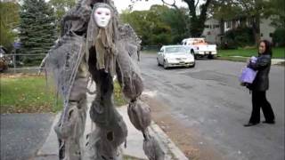 Creepy Creature quad Stilt Costume Halloween 2011  Handmade [upl. by Donohue959]