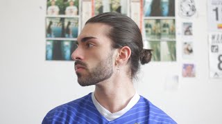 How To Do A Man Bun  1 Year Of Hair Growth [upl. by Halian]