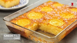 Greek Orange Filo Cake  Portokalopita  Greek Desserts  Food Channel L Recipes [upl. by Renaud]