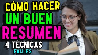 CÓMO HACER UN BUEN RESUMEN 4 técnicas textuales muy fáciles [upl. by Lauder346]