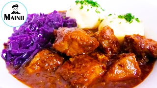 Gulasch Rezept  Kalbsgulasch zubereiten  Mainii [upl. by Erickson]