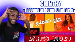 CHINTHY  Lassanata Idunu ft Raffaela  REACTION [upl. by Niajneb912]