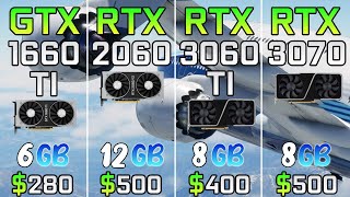 GTX 1660 TI vs RTX 2060 vs RTX 3060 TI vs RTX 3070  12 Games  1440p [upl. by Ardyaf60]