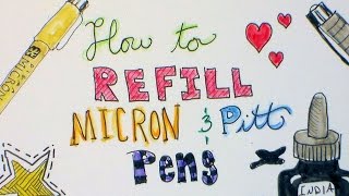 How To Refill Micron and Pitt Artist Pens [upl. by Peih]