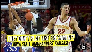 Tyrese Haliburton Talen HortonTucker Unranked Iowa State MANHANDLE 5 Kansas Full HIghlights [upl. by Aerdnna]