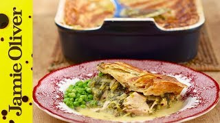 Leftover Turkey amp Leek Pie  Kitchen Daddy [upl. by Ahsie856]