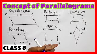 Concept of Parallelograms  Introduction  Chapter 16 Parallelograms  CLASS 8 Math  RS Aggarwal [upl. by Costanzia]