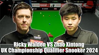 Ricky Walden VS Zhao Xintong UK Championship Qualifier Snooker 2024 [upl. by Htrowslle41]