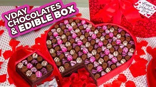 Easy Valentines Chocolates and EDIBLE BOX  How To Cake It [upl. by Azne]