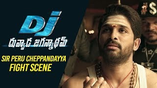 DJ Duvvada Jagannadham Scenes  Interval Fight Scene  Allu Arjun Fight Scenes [upl. by Ronym987]