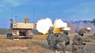 M109 Paladin Howitzer in Action  Live Fire Mission [upl. by Fuld874]