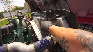 How to replace a radiator in a semi truck [upl. by Namreg]