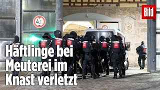 Gefängnismeuterei Polizei stürmt Knast in Thüringen  JVA Untermaßfeld [upl. by Notnef]