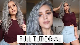 HOW TO SILVER HAIR AT HOME FULL TUTORIAL [upl. by Aliekat602]