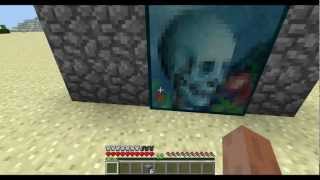 Minecraft  How to build a secret door behind a painting  Easy [upl. by Barnebas]