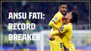 ⚽ Ansu Fatis record breaking Champions League goal against Inter [upl. by Abrahamsen]