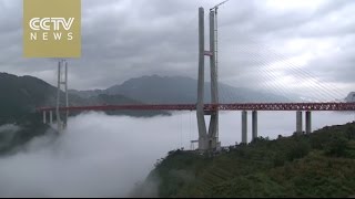 Timelapse World’s highest bridge to open in China [upl. by Aserehs]