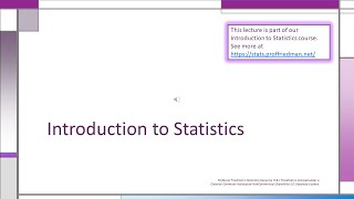 Introduction to Business Statistics  Lecture [upl. by Shelden]