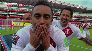 Perú vs Ecuador Cueva anota un golazo tras jugada de Lapadula  Clasificatorias Qatar 2022 [upl. by Delsman]